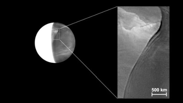 Identifican una estructura de gas desconocida en la atmósfera de Venus