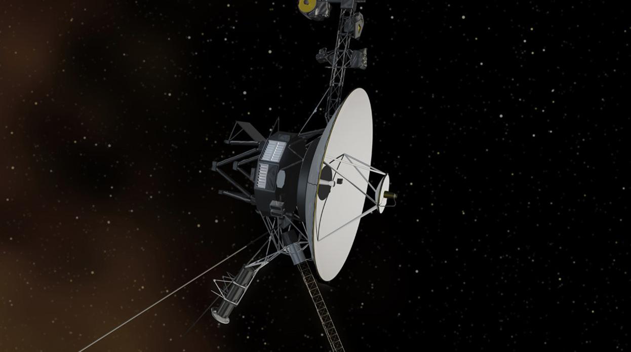 Representación de una de las sondas Voyager. Los científicos han detectado un aumento de la concentración de electrones en el espacio interestelar