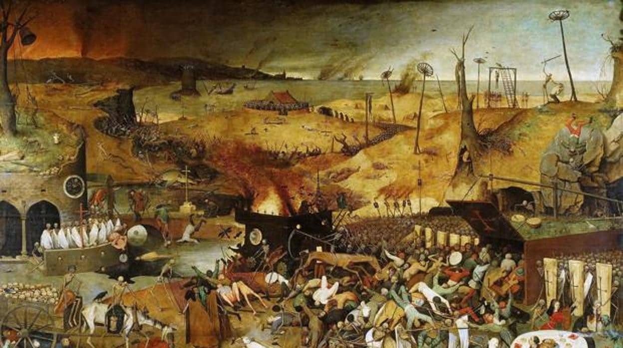«El triunfo de la muerte», de Peter Brueghel el Viejo. Influido por la Muerte Negra, representa el juicio final