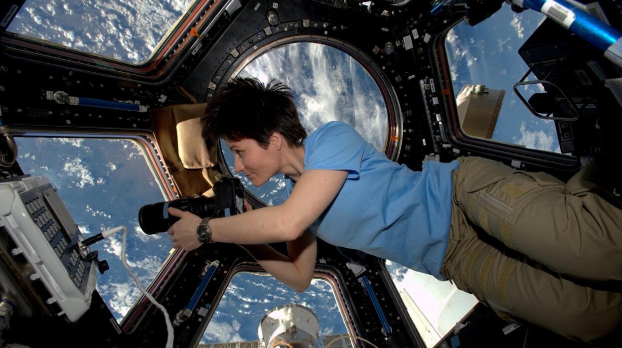 La astronauta Samantha Cristoforetti, en la ISS en una imagen de archivo