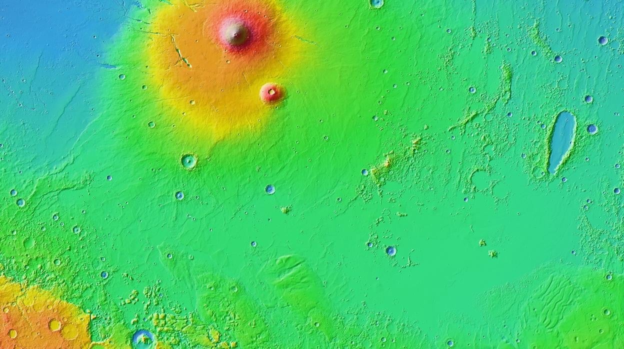 En la imagen, una vista aérea de Elysium planitia