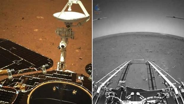 Primeras fotos del rover chino Zhurong desde la superficie de Marte