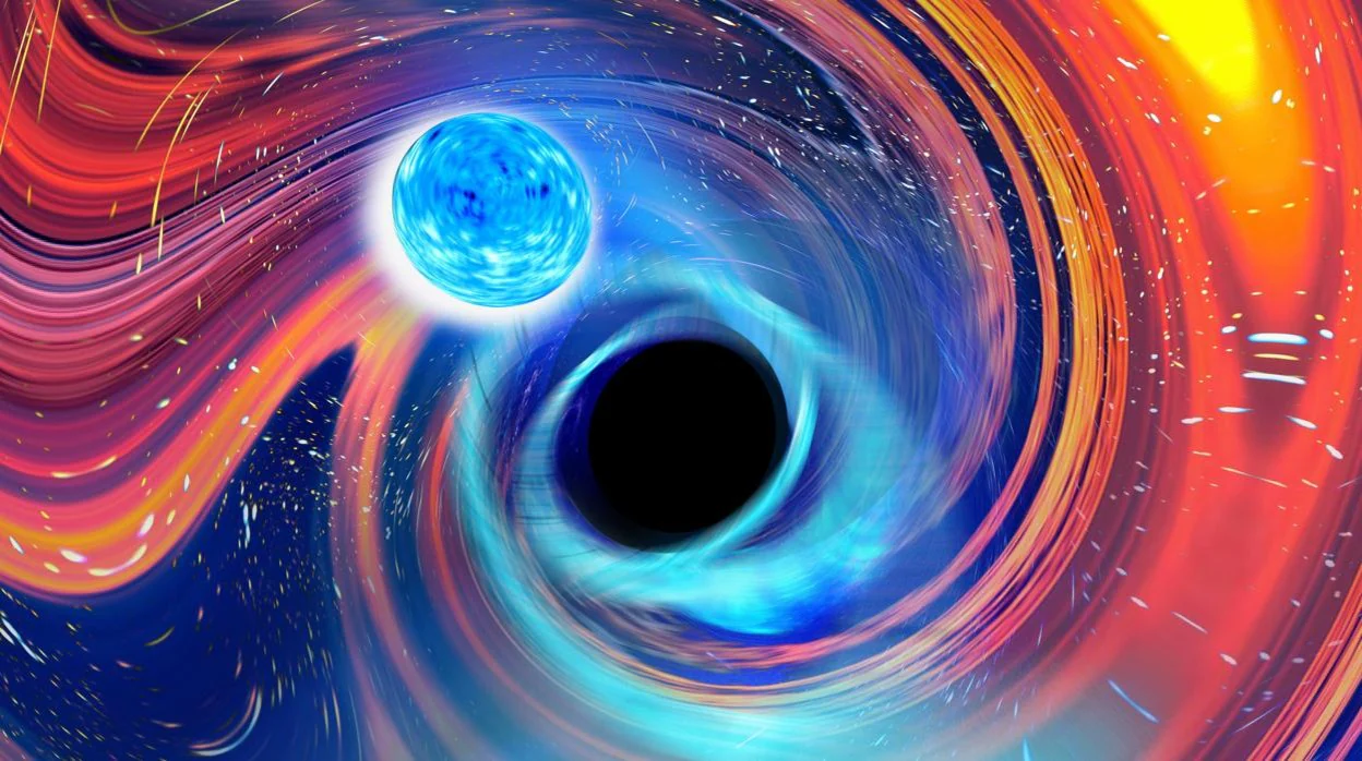 Fusión de una estrella de neutrones y un agujero negro
