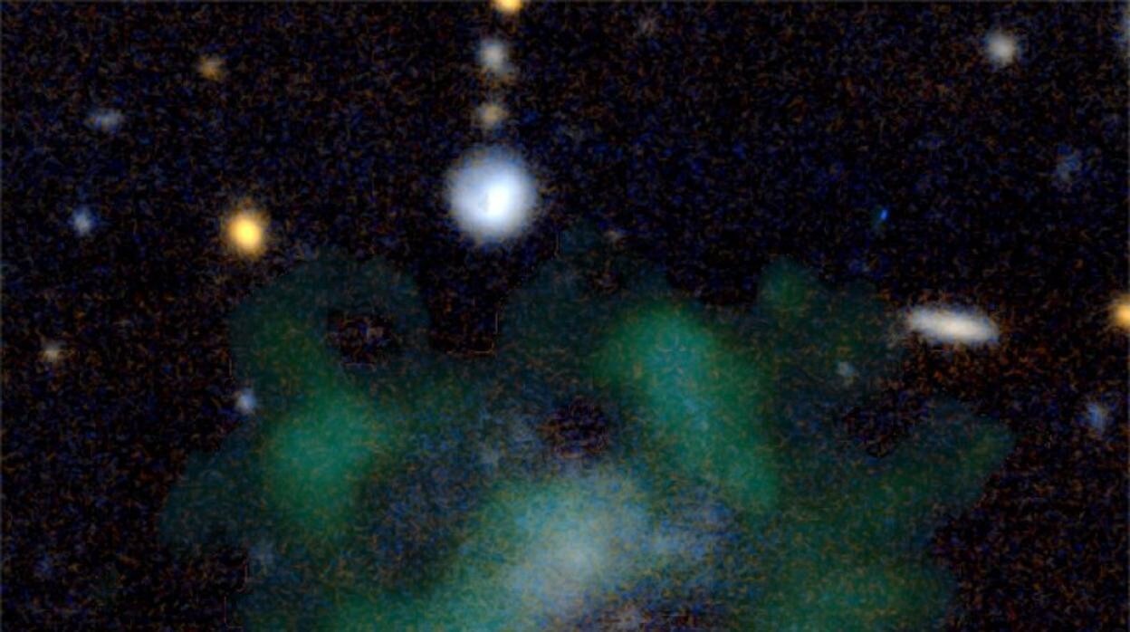 Imagen de la galaxia AGC 114905, en la que los astrónomos no han conseguido hallar ni rastro de materia oscura