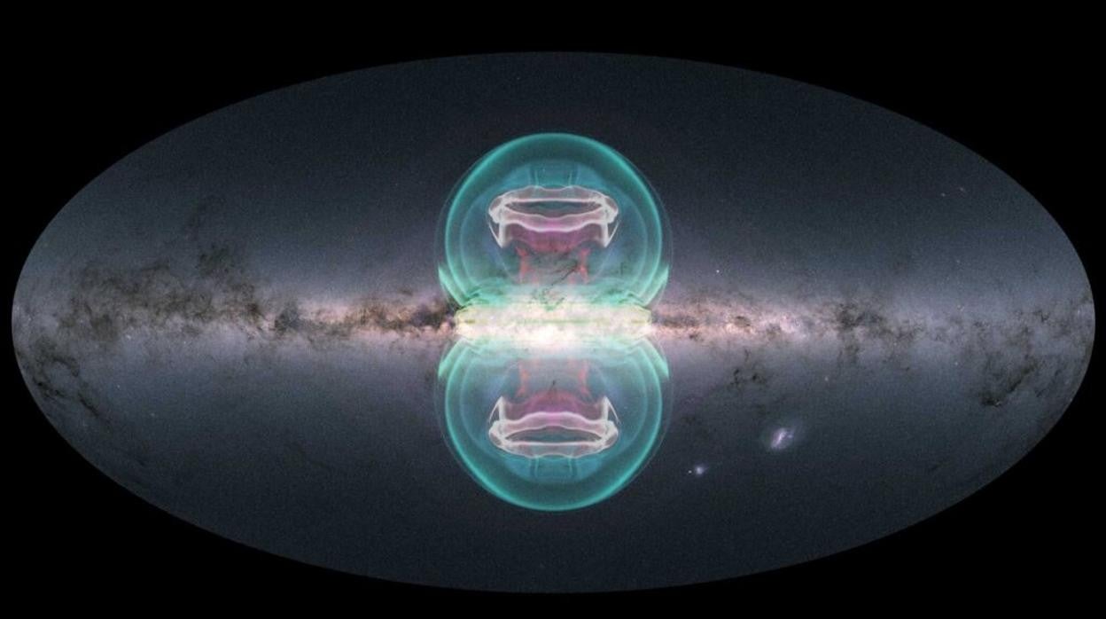 Las gigantescas burbujas en el centro de la Vía Láctea