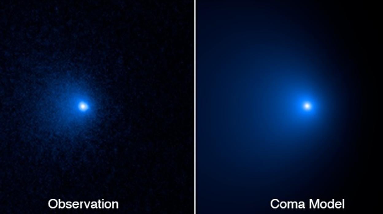 Esta secuencia muestra cómo se aisló el núcleo del cometa Bernardinelli-Bernstein de una gran capa de polvo y gas que rodeaba el sólido núcleo helado