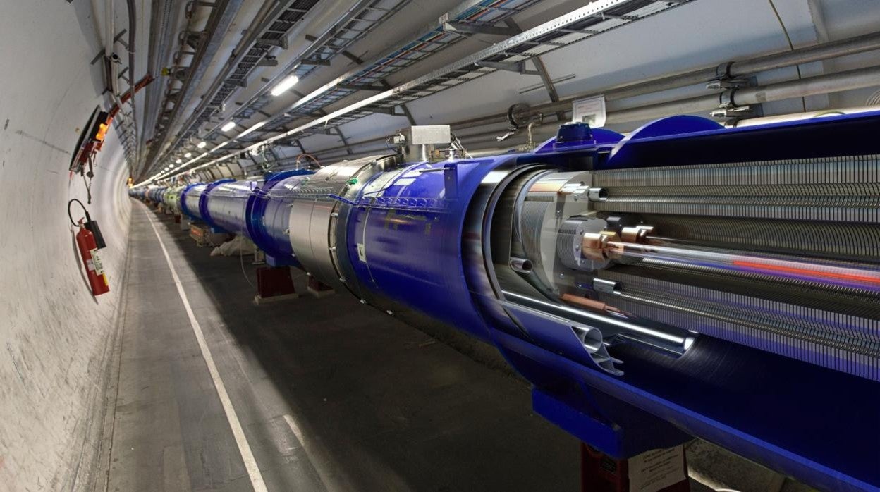 El interior del túnel del LHC