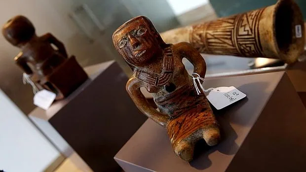 Algunas de las 49 piezas arqueológicas de arte precolombino recuperadas en la «Operación Florenciia»