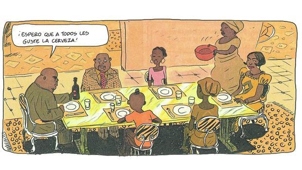 Viñeta de «Aya de Yopougon», de Marguerite Abouet y Clément Oubrerie (Norma Editorial)