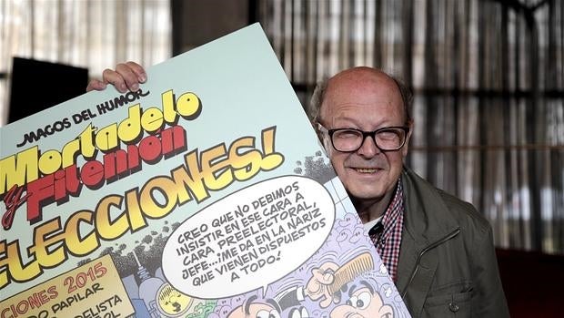 Ibáñez hace campaña por Mortadelo y Filemón