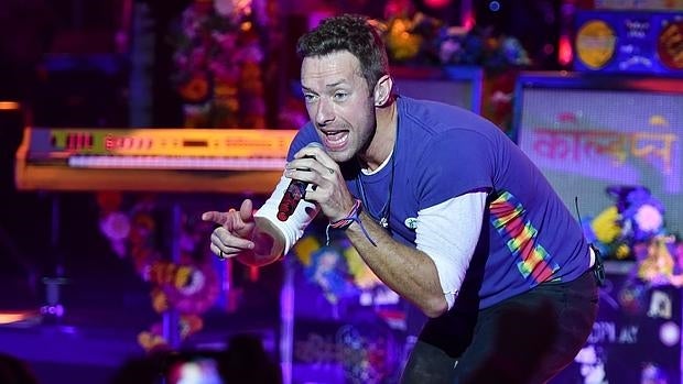 Chris Martin de la banda británica Coldplay