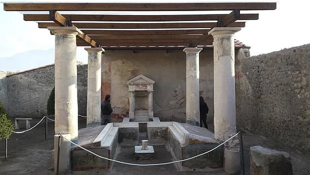 Una de las domus restauradas en Pompeya