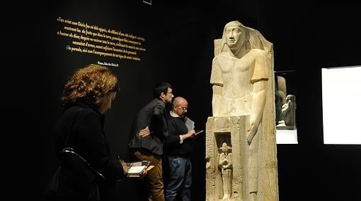 Vista de una de las esculturas de la exposición