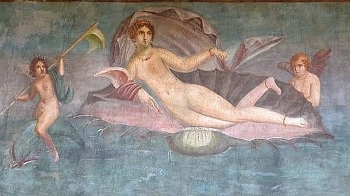 Fresco de la Casa de la Venus en Concha