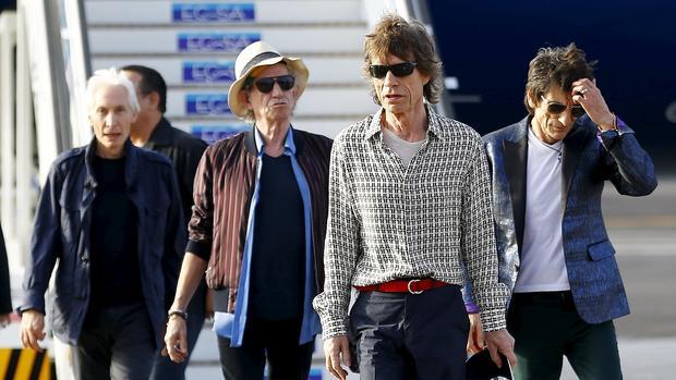 Los Stones, en el aeropuerto José Martí de La Habana