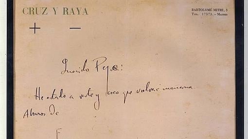 Carta con la que dejó a José Bergamín el manuscrito de «Poeta en Nueva York»