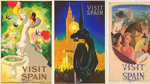 Carteles de la campaña publicitaria de los años cuarenta «Visite España»