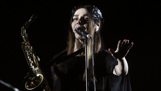 PJ Harvey, anoche durante su actuación en el Primavera Sound