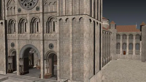 El claustro de Santiago estará en la reconstrucción 3D científica de la ciudad medieval