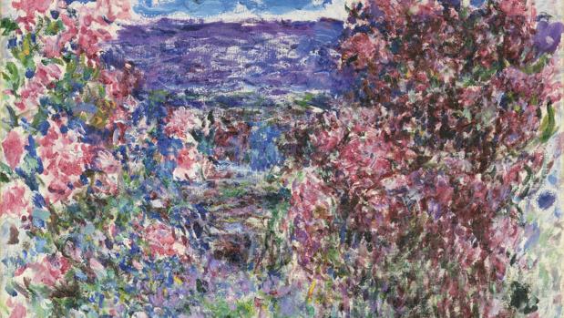 «La casa entre las rosas», 1925, de Monet. Detalle