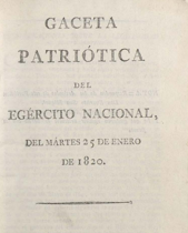 Ejemplar de «La gaceta patriótica»