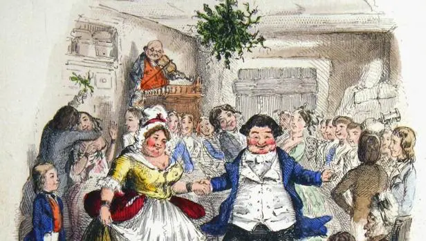 Dickens fue una de las primeras lecturas de AiraI. Ilustración de John Leech incluida en la primera edición de «Cuento de Navidad» (1843), del escritor británico