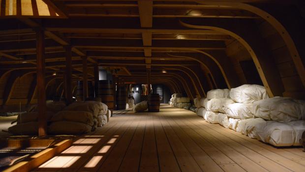 Reconstrucción en tamaño real de la bodega de un galeón, desde hoy en el Museo Naval