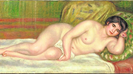 «Mujer desnuda acostada» de Pierre-Auguste Renoir