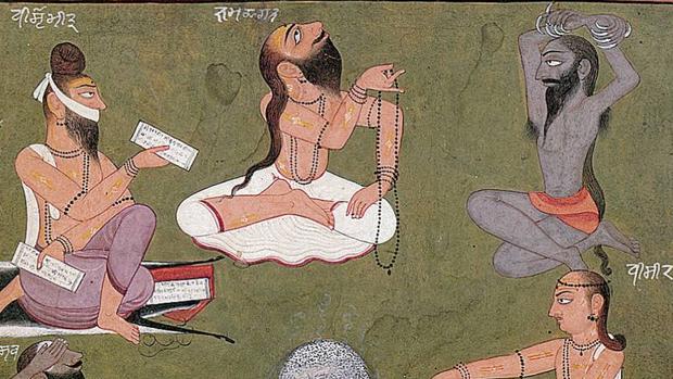 Detalle de Los siete «saptarsi» (sabios), ilustración del «Rgveda», uno de los textos que estudia Calasso