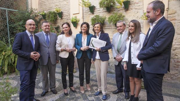 Rosa Aguilar durante la presentación en Córdoba de los presupuestos