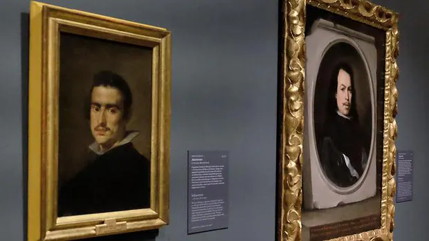 Autorretratos de Velázquez (a la izquierda) y Murillo cuelgan juntos en la muestra