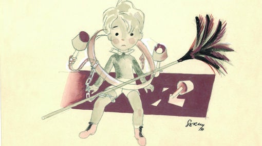 «El hermano de Celia. Cuchifritín quiere ser un héroe», de Serny. Publicado en Gente Menuda el 26 de febrero de 1933