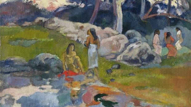 «Mujeres en la ribera del río», de Gauguin