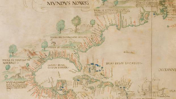 El mapa secreto de América dibujado en plena exploración por Alonso de Chaves