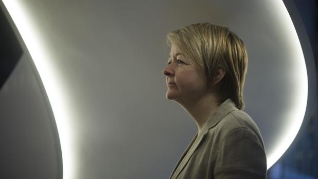 La escritora británica Sarah Waters, ayer en Barcelona