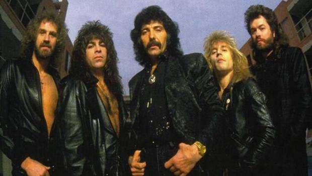 Black Sabbath, con Geoff Nicholls el primero por la izquierda