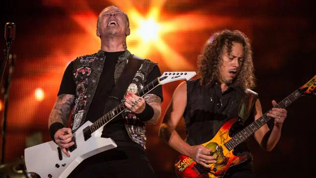 Metallica durante una de sus actuaciones en directo