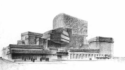 Ópera de Madrid (1962). Perspectiva a mano alzada