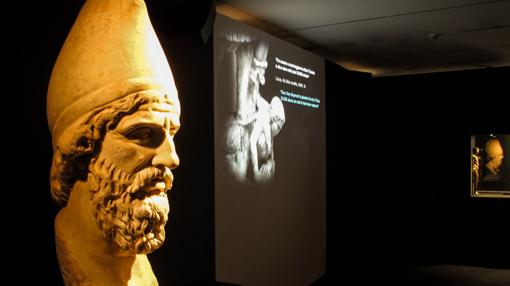 Una de las salas de la exposición en el Museo del Ara Pacis
