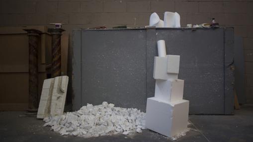 Una de las zonas de trabajo del estudio