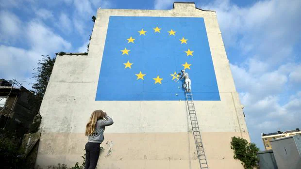 El último mural atribuido al artista callejero en la ciudad británica de Dover