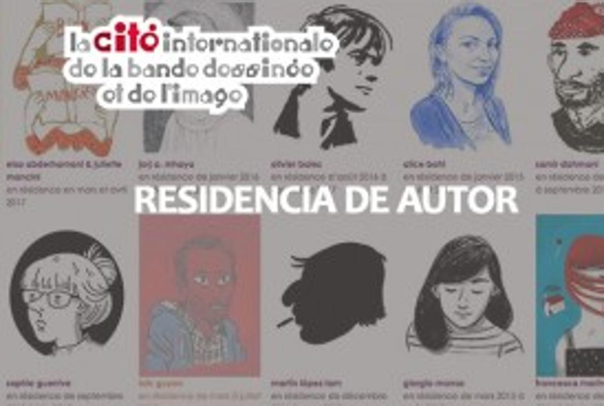 Cartel de la convocatoria para la residencia en la Casa de Autores de Angulema