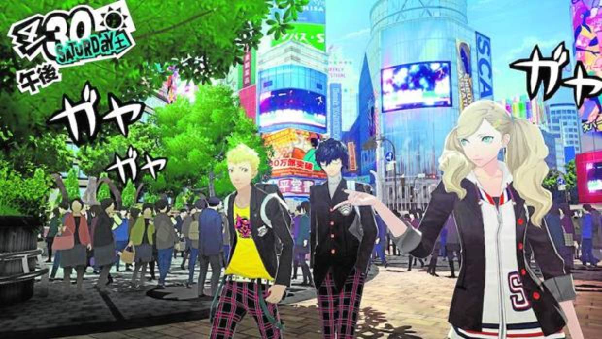 Una de las pantallas de combate de «Persona 5»