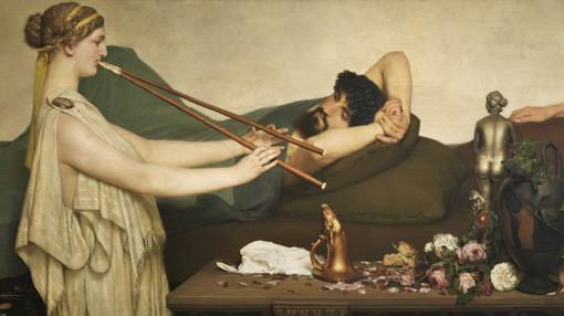 «La siesta», de Lawrence Alma-Tadema. Detalle