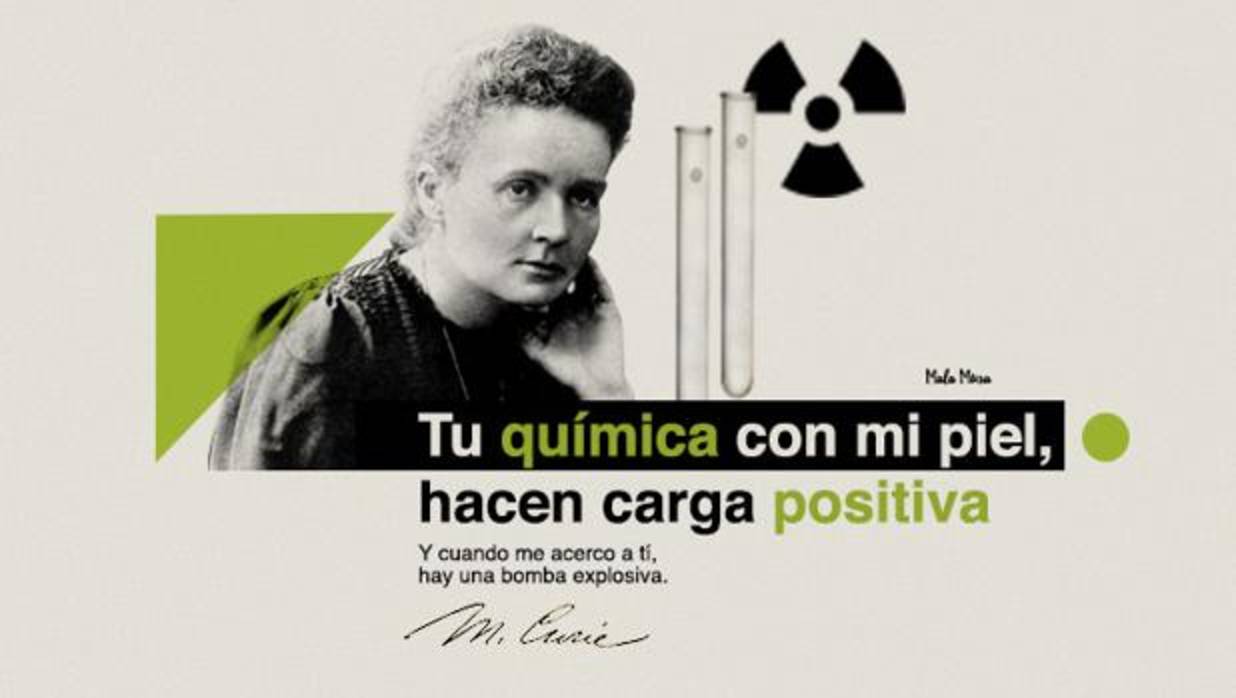 Marie Curie, a ritmo de Paulina Rubio en una de las ilustraciones de Mala Musa