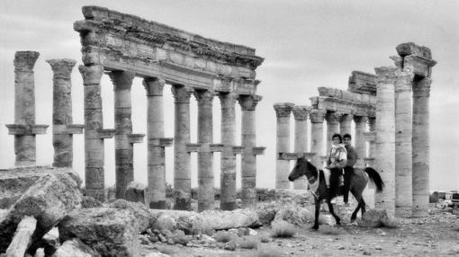 Foto histórica de las ruinas de Palmira