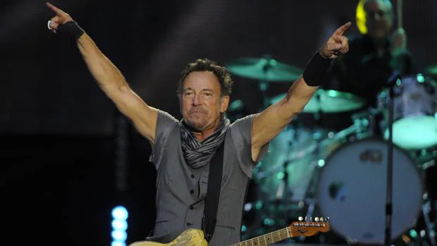 Bruce Springsteen, en pleno concierto