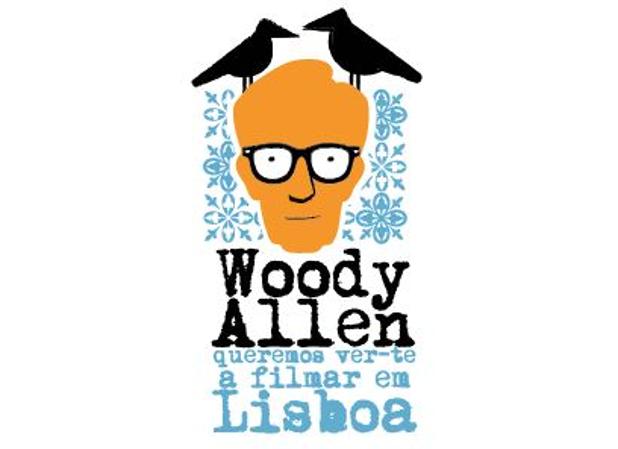 Cartel de petición a Woody Allen para que filme en Lisboa