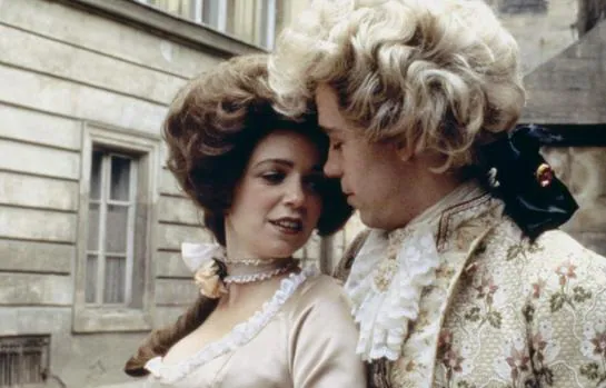 Wolfgang Amadeus Mozart y Konstanze Weber en la película «Amadeus»