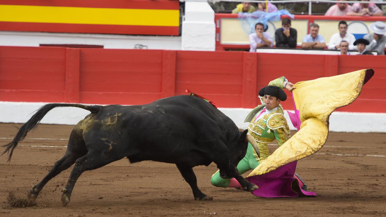 Daniel Menés, con el Polifacético, el excelente segundo novillo de Zacarías Moreno